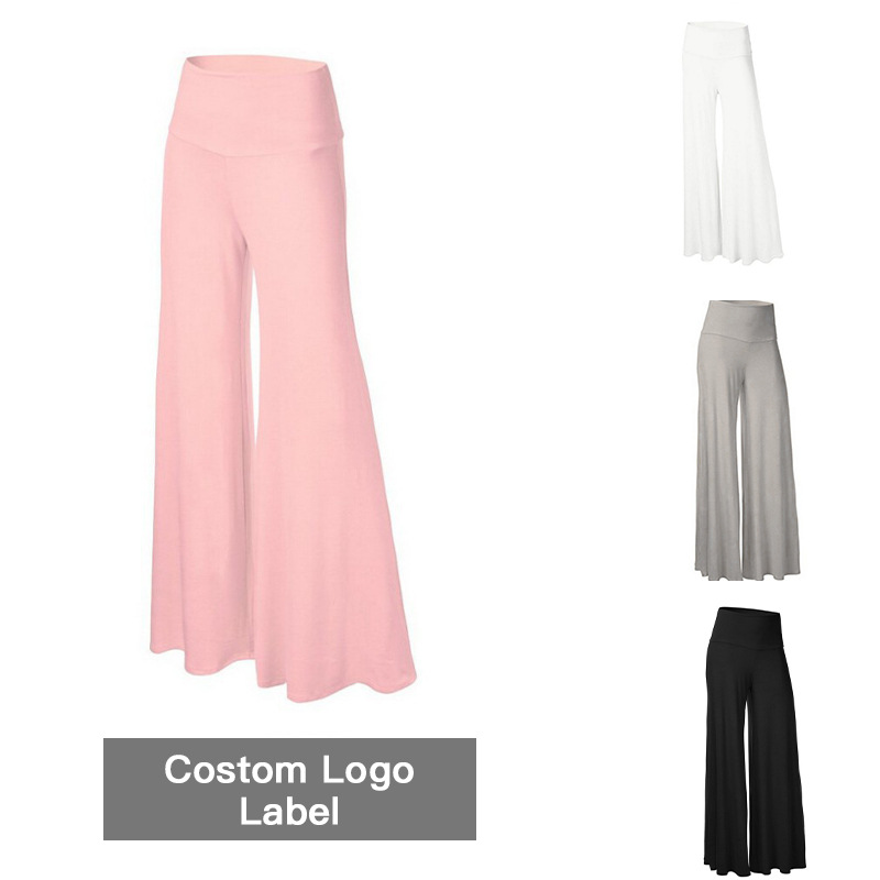 亚马逊女士冰丝垂感阔腿裤大码瑜伽长裤健身宽松裤2024爆款跨境款