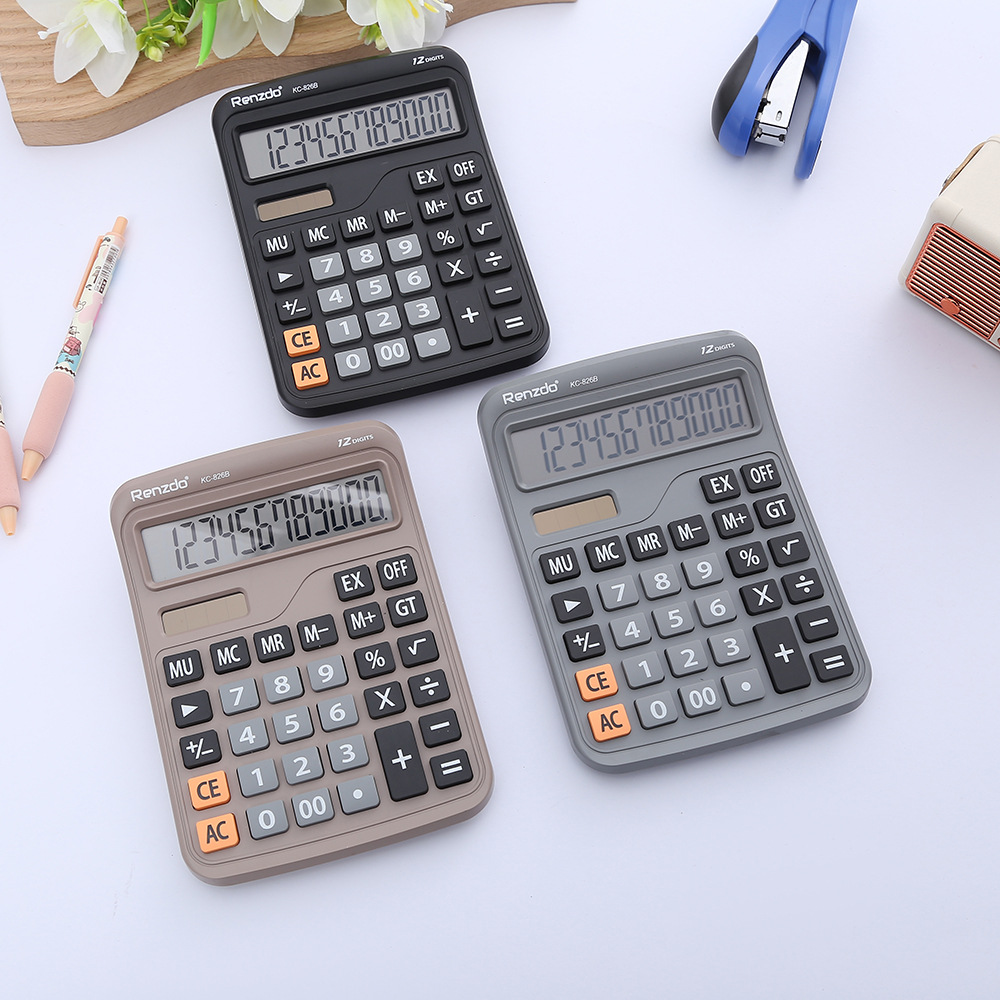 KC-826 Calculator, a large-sized computer for financial accounting with keys, is a student financial office desktop calculator full figure