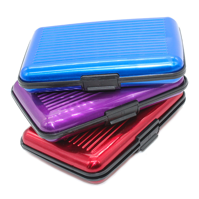 PLUS- Waterproof and anti-magnetic aluminum alloy credit card case, business card holder, aluminum bus bank collection card holder