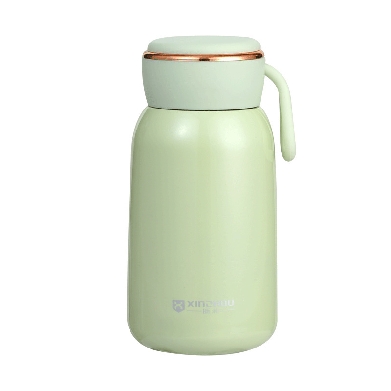 Titanium cup portable insulated cup for students and children, a cute slanted and cross-shaped 180ml insulated cup Item Picture