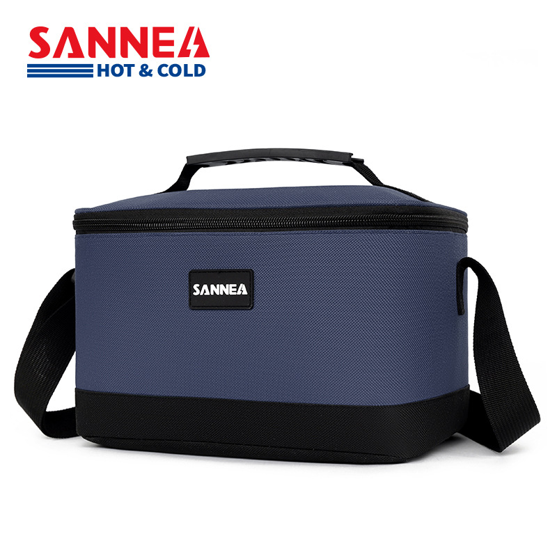 Wholesale aluminum foil lunch bags, waterproof ice packs, hand-held lunch box bags, thickened striped bento bags, insulated bags, cross-border Specification image