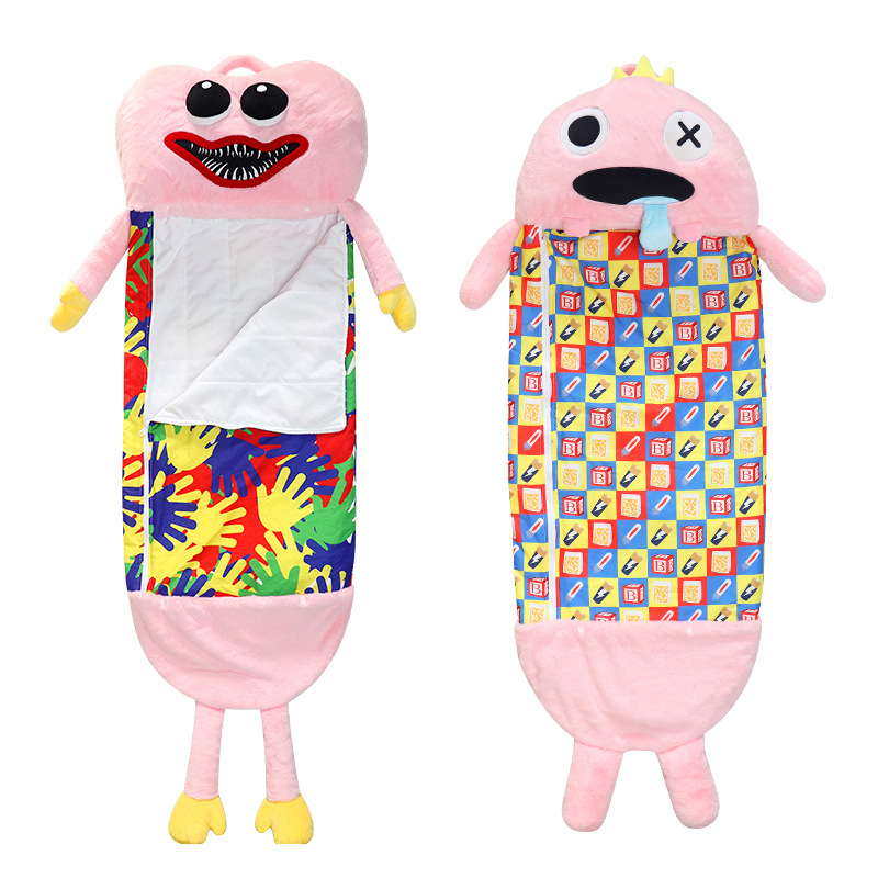 Amazon's best-selling rabbit plush children's multi-color sleeping bag, transformable and storable throw pillow, cartoon Bobby character sleeping bag