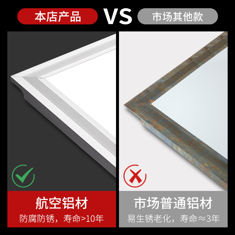 吊顶灯平板灯led面板灯厨房灯300600集成吊顶灯扣板灯卫生间灯细节图