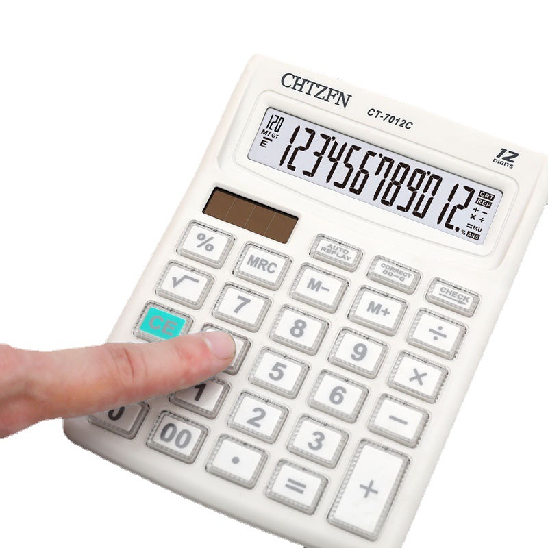 CT-7012C factory direct sales office calculator logo customization Financial computer Cute calculator customization full figure
