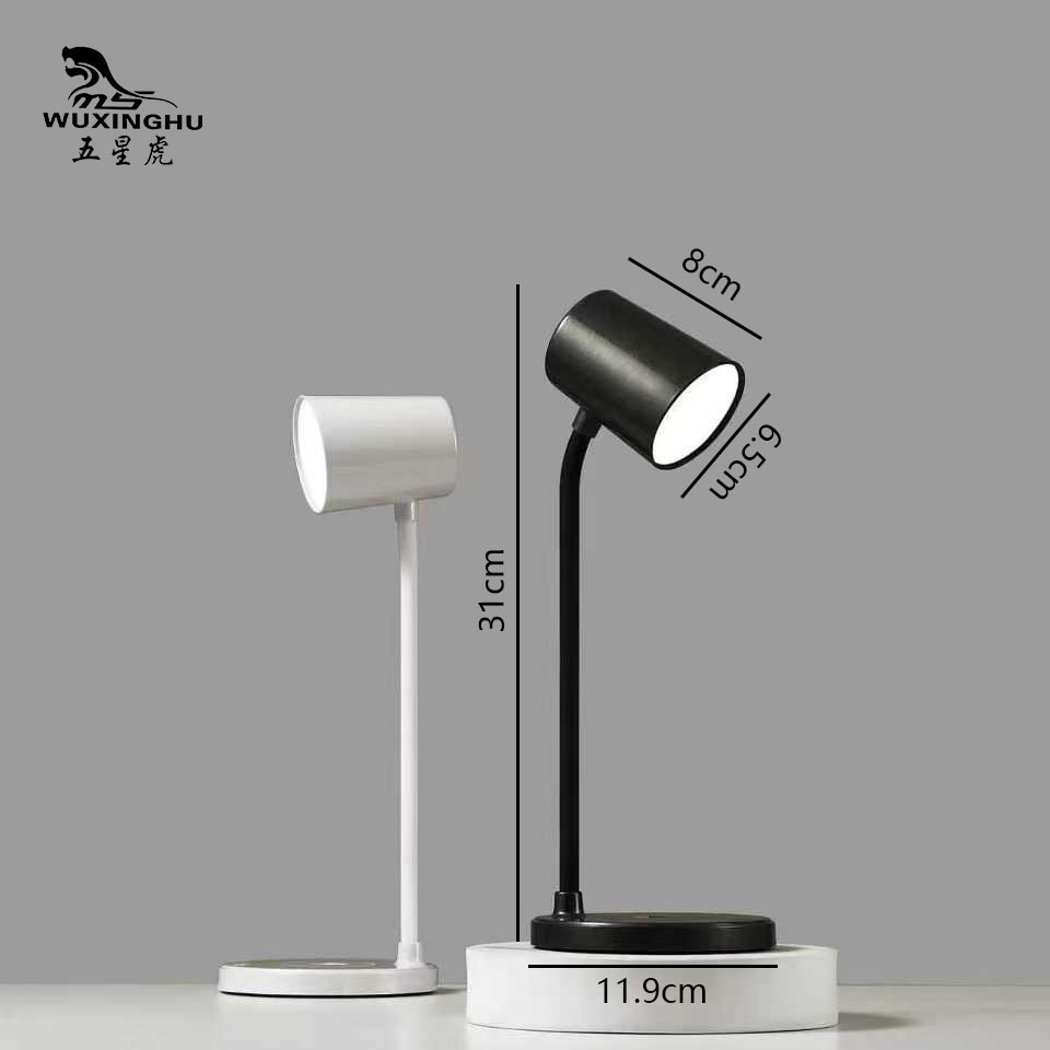 New LED eye-protecting desk lamp, wireless mobile phone fast charging, Bluetooth music, student desktop, home smart desk lamp details Picture