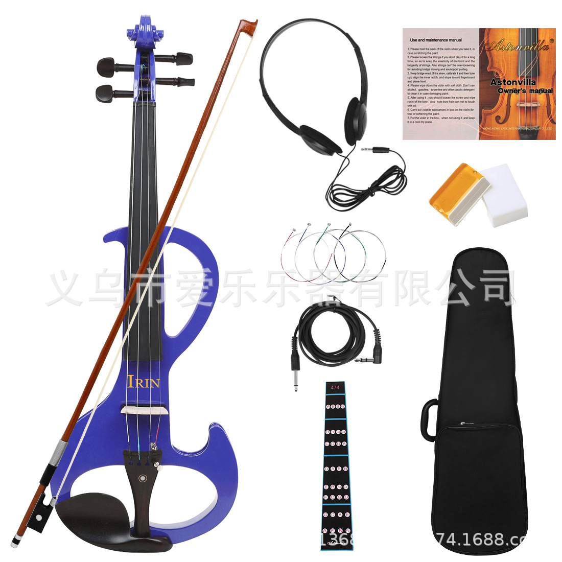 IRIN Electronic violin 4/4 Silent Violin Set for beginners to learn adult electronic violin instruments