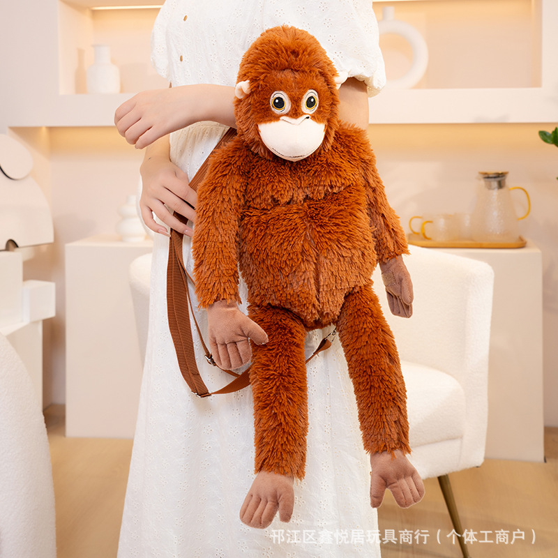 Cross-border trade gorilla ape figurines, simulated little monkey dolls, plush toys, long-armed monkeys, best-selling gifts details Picture