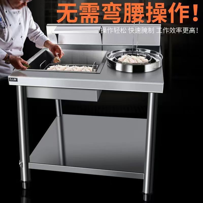 斩切台/打荷台/不锈钢工作台实物图