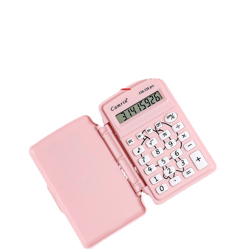 Cm-328pro 8-digit macaron-colored portable flip-top mini calculator Item Picture