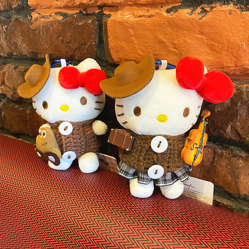 hellokitty小挂件毛绒公仔钥匙扣挂饰正版Kitty可爱娃衣包包挂件产品图