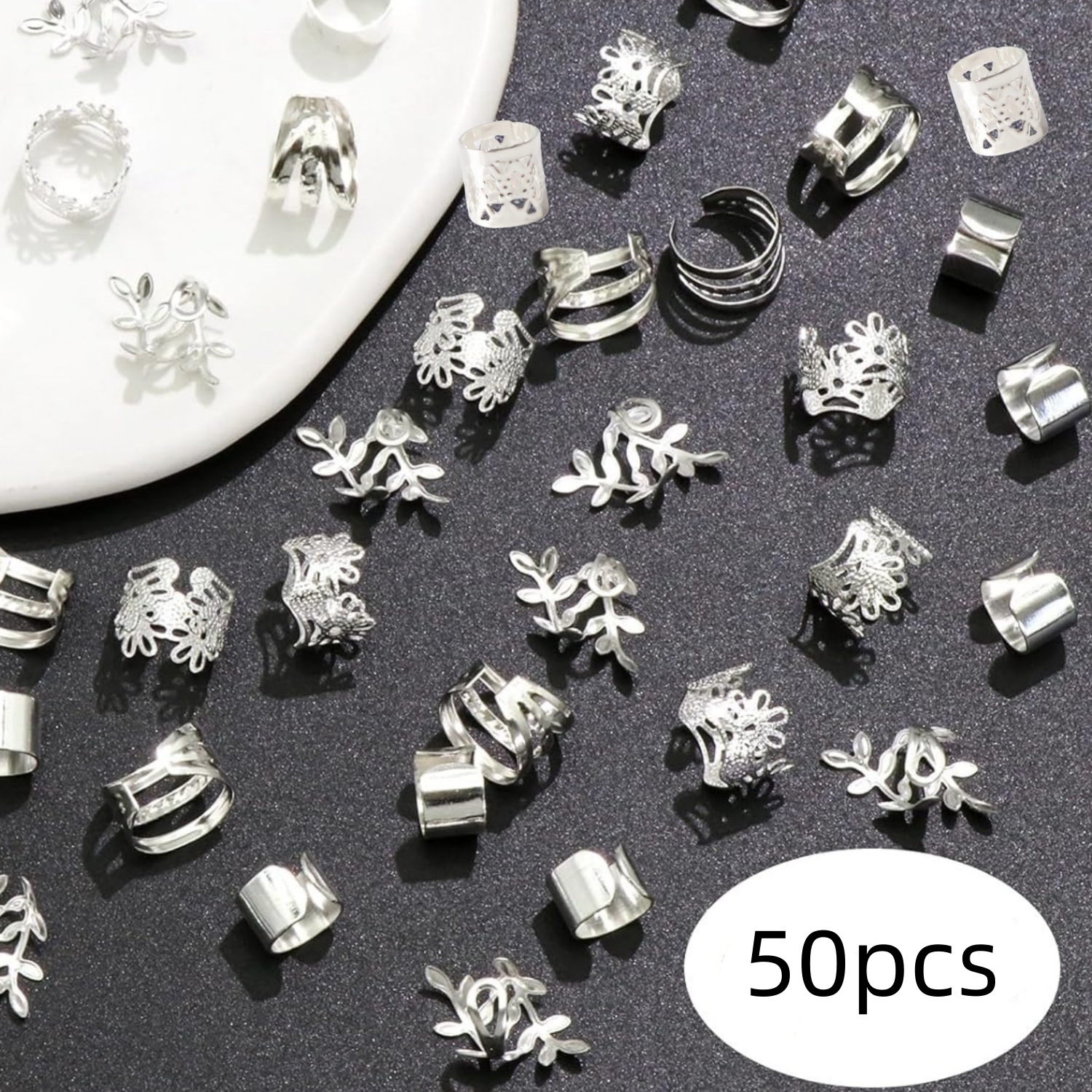 50 pieces of hollowed-out dreadlocks for cross-border use, exclusively for Amazon's Temu. Fully managed by shein, a best-selling product in Europe and America Item Picture
