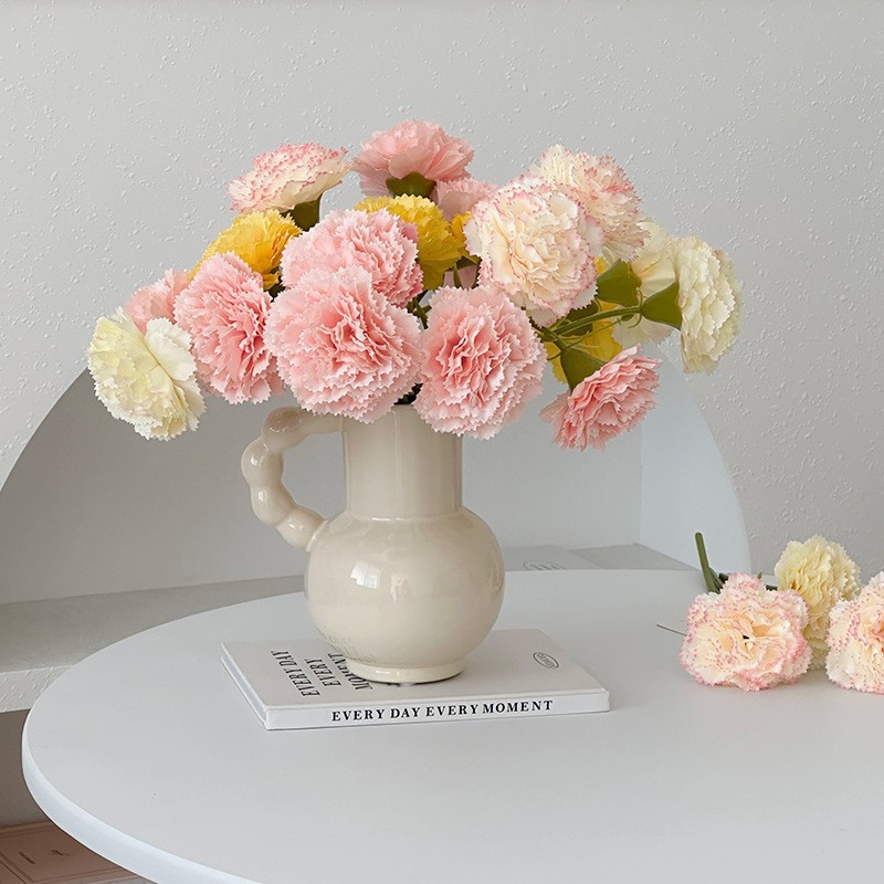 仿真花DIY发饰配件/假花/5朵塑膠花/仿真花/假花批发产品图