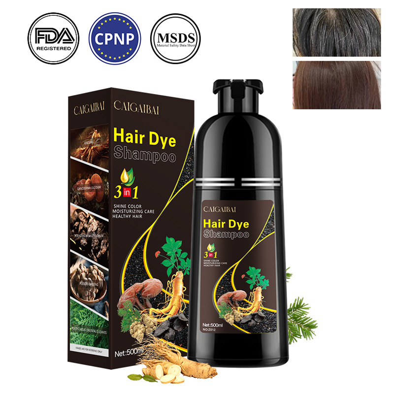 Cross-border exclusive supply of black plant extract hair dye cap White hair dye cream. Just wash it and it will turn black. Factory direct supply to FDA