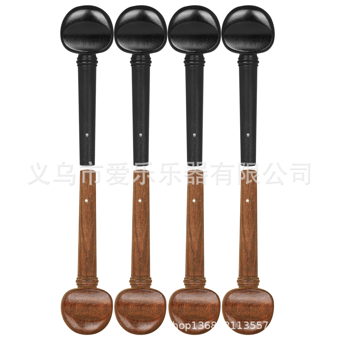 A set of 4 solid and rosewood violin axles for 4/4 violins, ebony tuning tuning strings and knobs, violin accessories, and axles for wholesale
