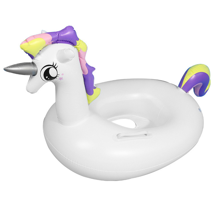 婴幼儿游泳艇趴艇大号小飞马游泳艇宝宝带坐艇小游艇厂家批发白底实物图
