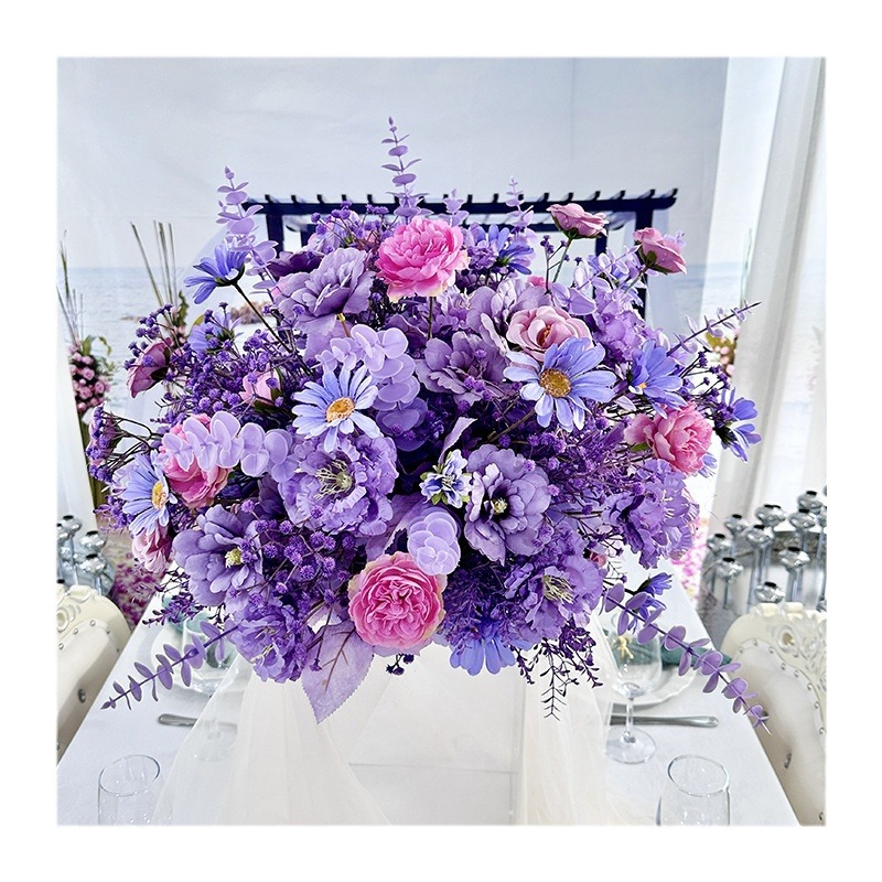 仿真花DIY发饰配件/仿真花/5朵塑膠花/假花/假花批发白底实物图