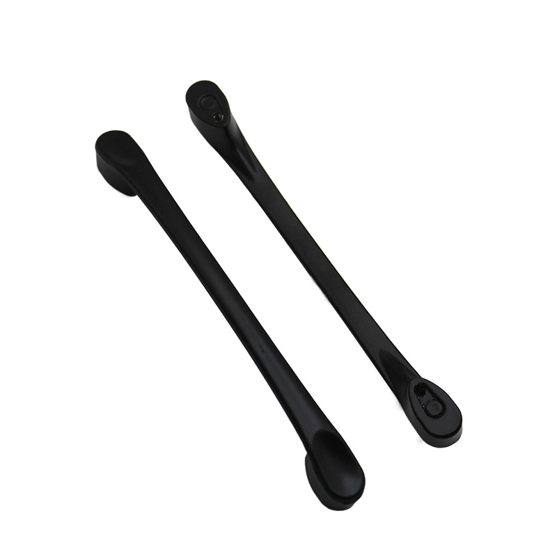 现代简约时尚拇指拉手衣柜隐形拉手免开槽橱柜拇指黑色门把手白底实物图