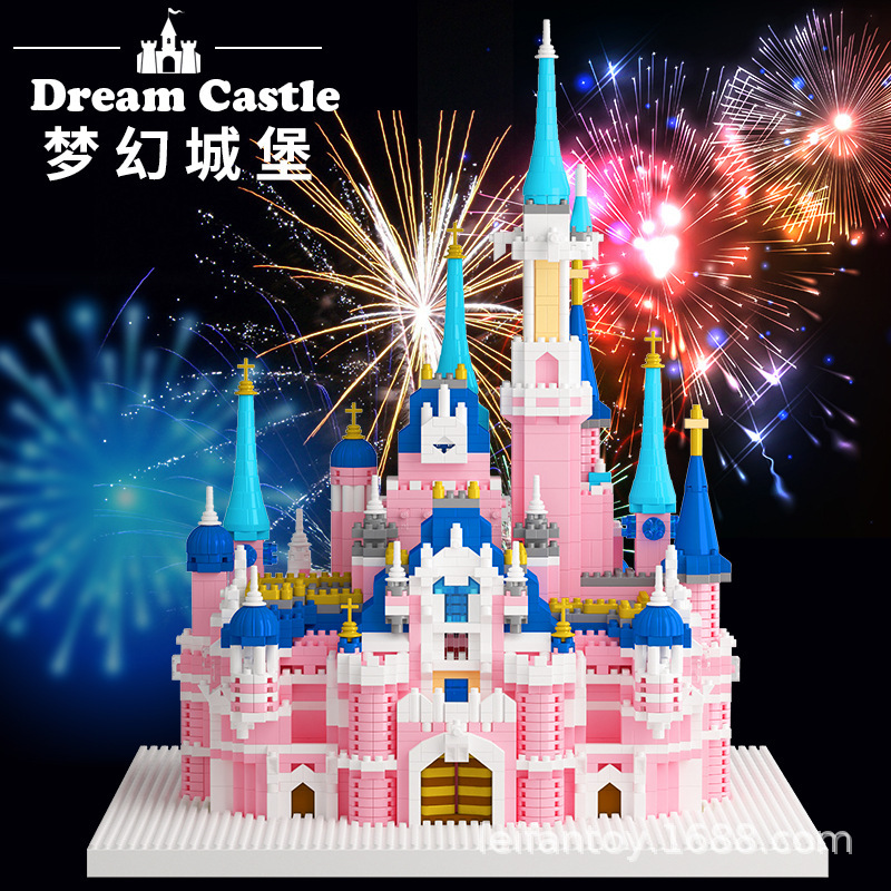 The popular Diseni Garden Castle Dream Lord Castle assembly building blocks creative jigsaw puzzle girls' toy