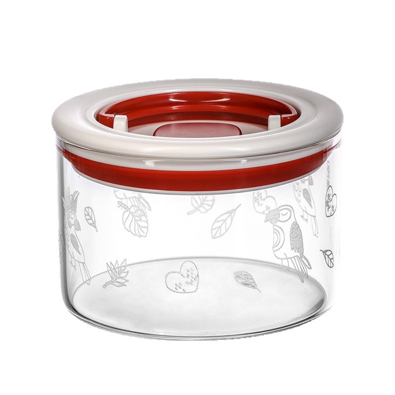 Engraved glass sealed jars, household food-grade storage jars, tea and dried tangerine peel storage jars, coffee bean sealed jars wholesale Item Picture