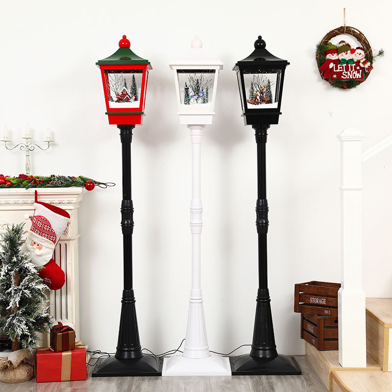 Christmas decorations, Western-style snowfall street lamps, music snow lights, living room display lights, shopping malls, hotels, festival set props details Picture