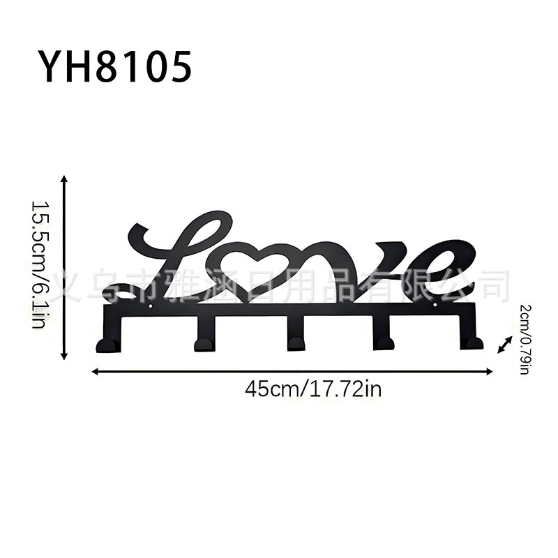 家居装饰铁艺工艺品墙壁动物挂架跨境爆款美式金属钥匙挂钩置物架