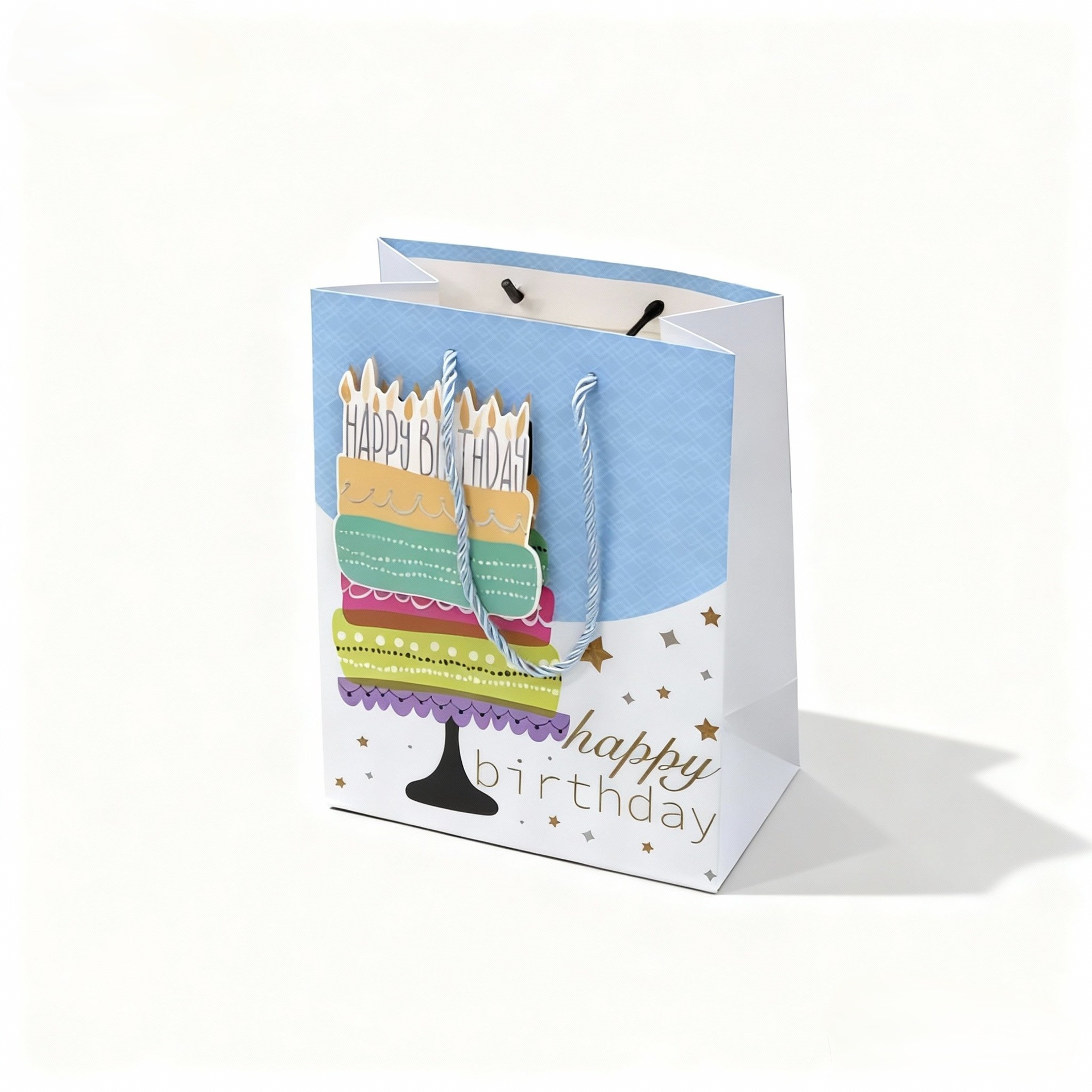 Birthday party gift bag set, creative candle star pattern handbag gift box, decorative paper bag, multi-size handbag gift packaging Application Scenario