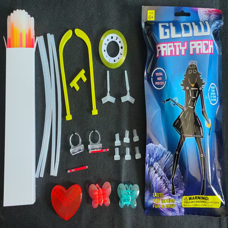 全身荧光棒跳舞火柴人DIY手镯抖音爆款同款KTV地摊公园厂家批发发光玩具