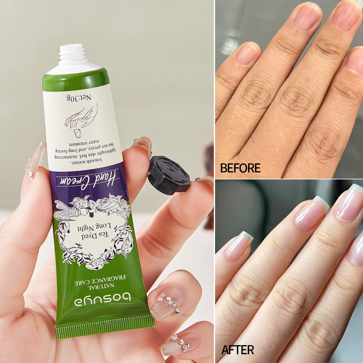 【跨境专供】bosuya香氛护手霜套装滋润防干裂香水护手霜套装批发细节图