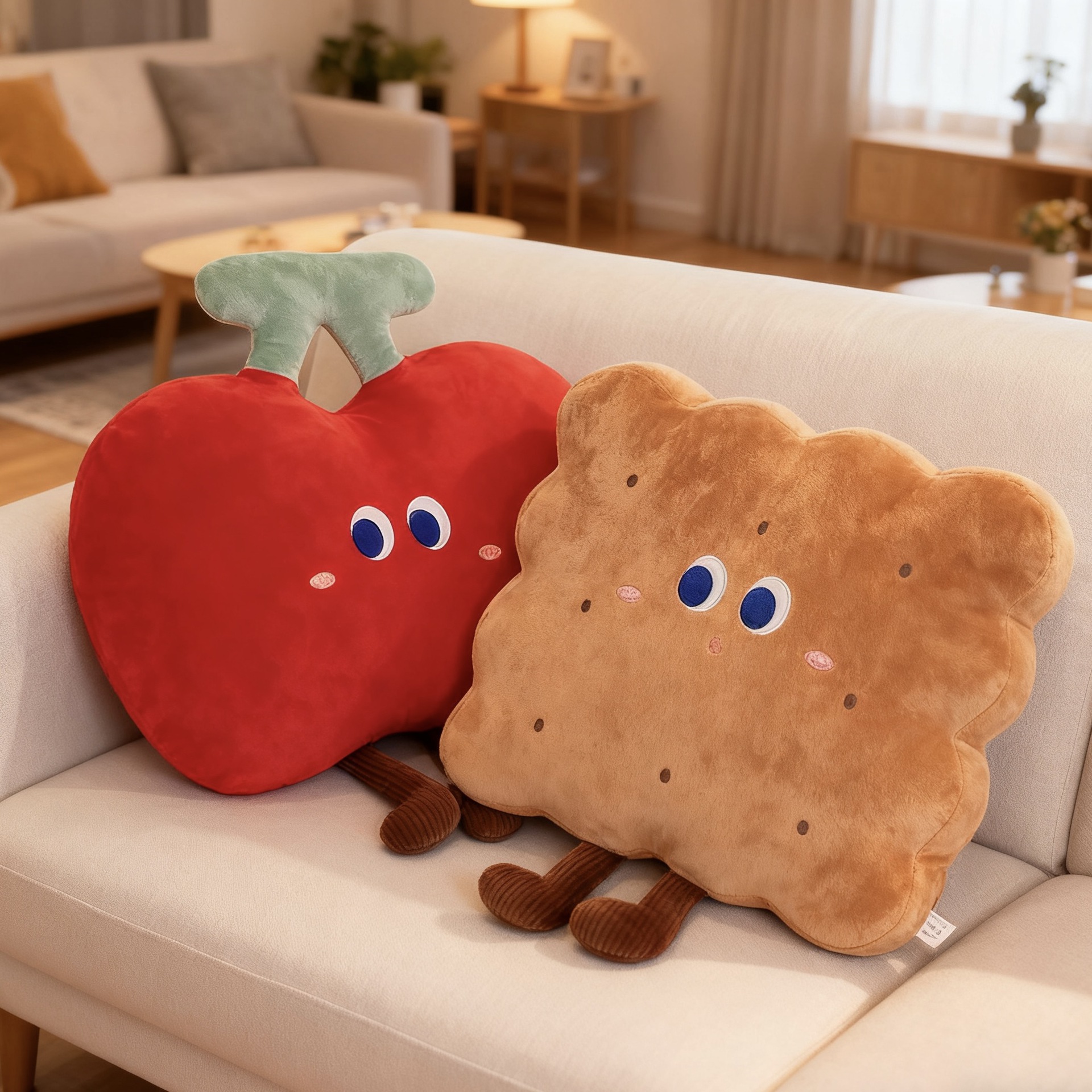 Cute cookies, cherry toast cookies, throw pillows, bedside sofa cushions, office chair cushions, home throw pillows Specification image