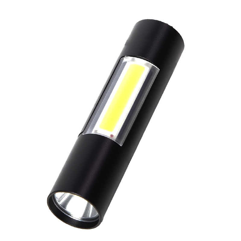 Powerful flashlight USB charging portable mini gift lamp, small multi-functional zoom emergency lighting household lamp