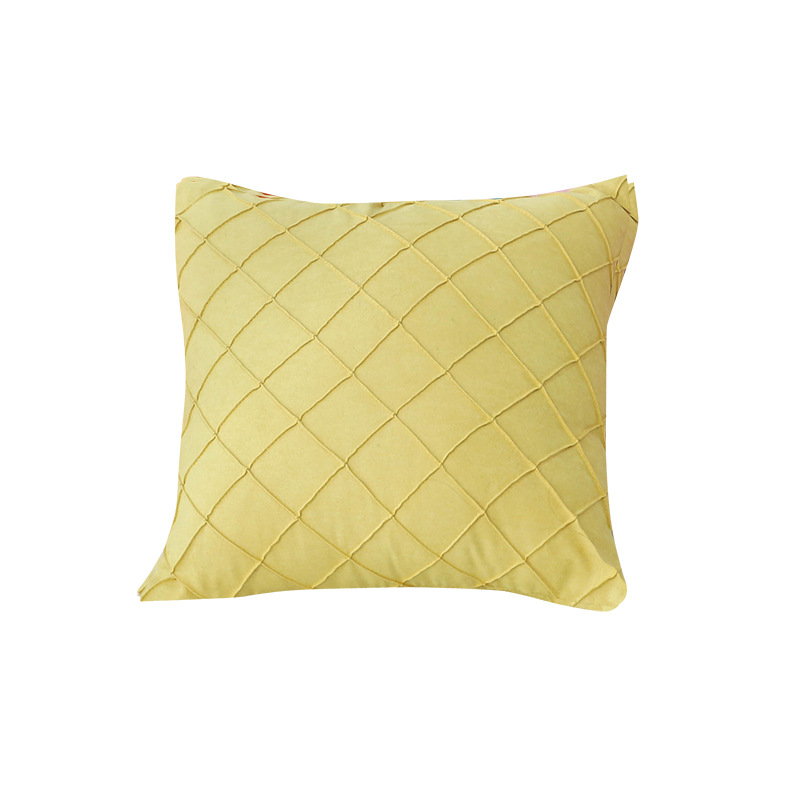 Diamond-shaped suede pillowcase, solid color square simple pillow, office sofa waist pillow, home decoration cushion Item Picture