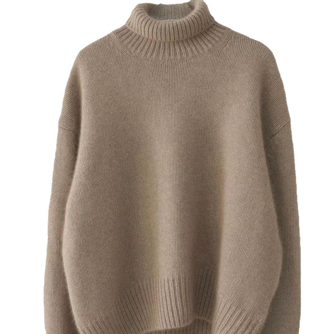 A loose and versatile knitted pullover with a laid-back style for women to wear over a high-neck sweater from Europe and America in the autumn and winter of 2025 Item Picture