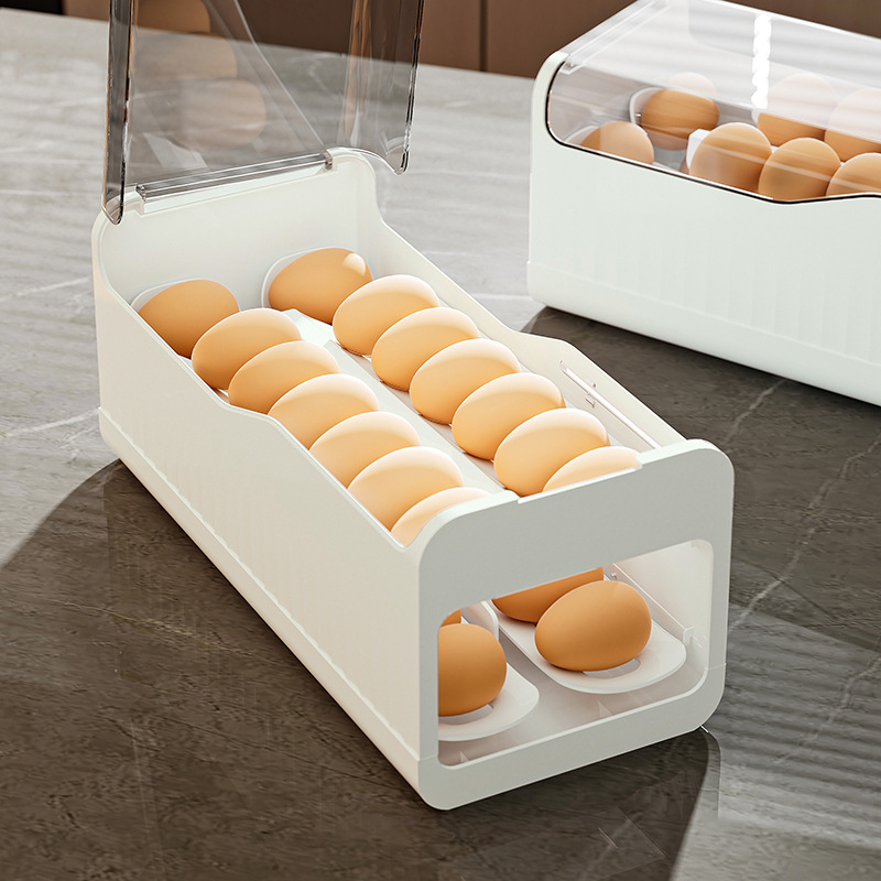 Egg storage box, food-grade preservation box for household refrigerators, anti-drop egg box, egg rack, basket support details Picture