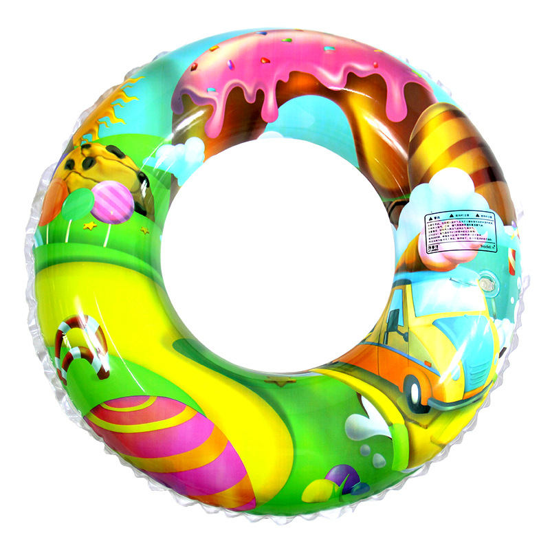 虹雨新款棒棒糖充气儿童游泳圈西瓜成人腋下圈糖果兒童泳圈批发白底实物图