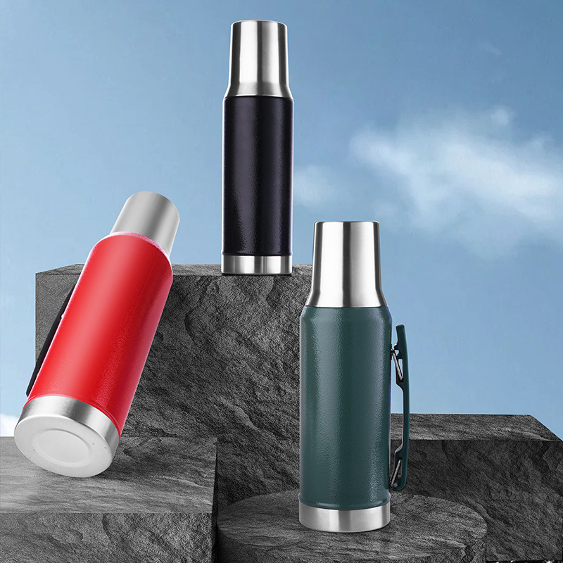 Crossover personalizado 304 acero inoxidable portátil handle vacuum thermal cup gran capacidad deportes al aire libre kettle details Picture