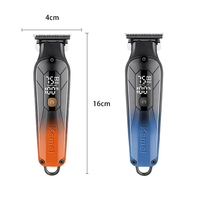 Cross-border professional Kemei electric clipper, intelligent LED digital display household hair clipper, electric long-lasting oil-head electric clipper Item Picture
