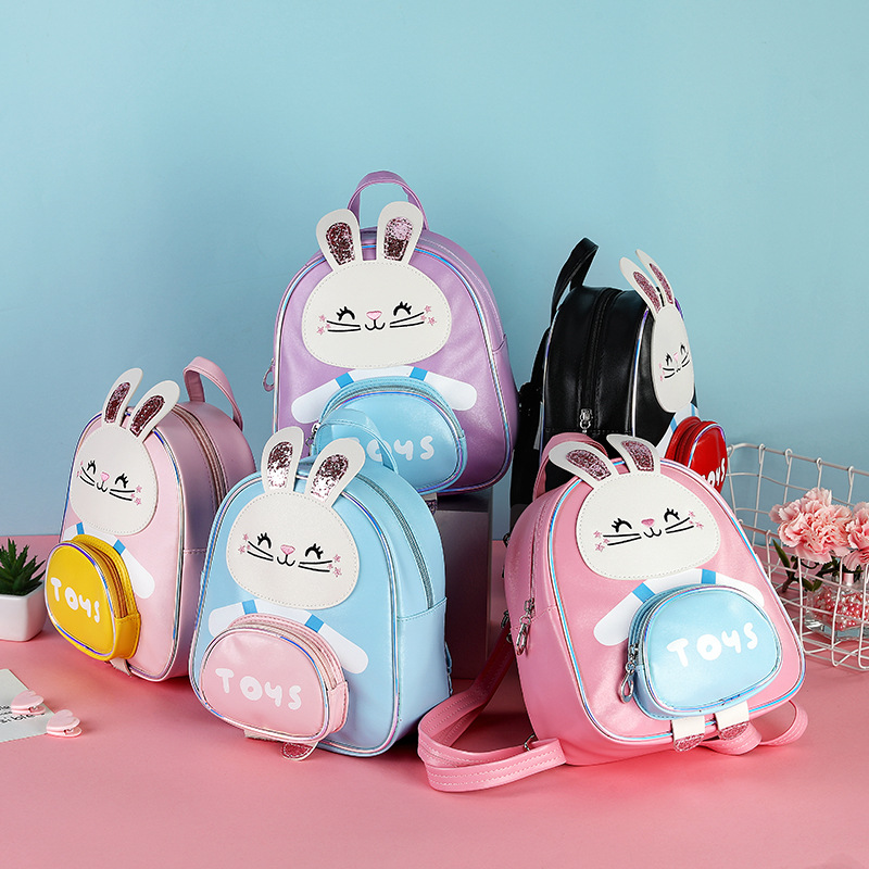 儿童背包女童休闲公主卡通双肩包书包培训机构可定制logo亮片装饰