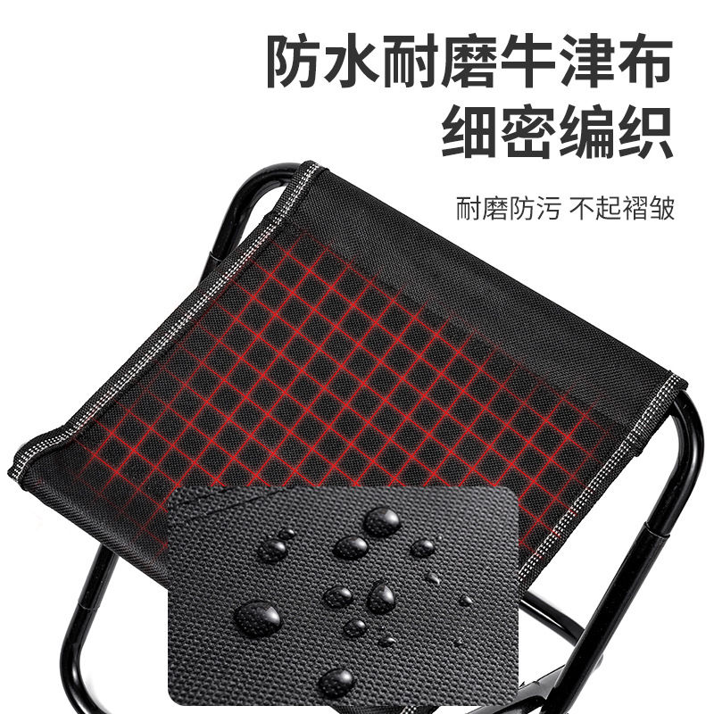 Black portable folding stool for outdoor military stools, small stools for storage Application Scenario