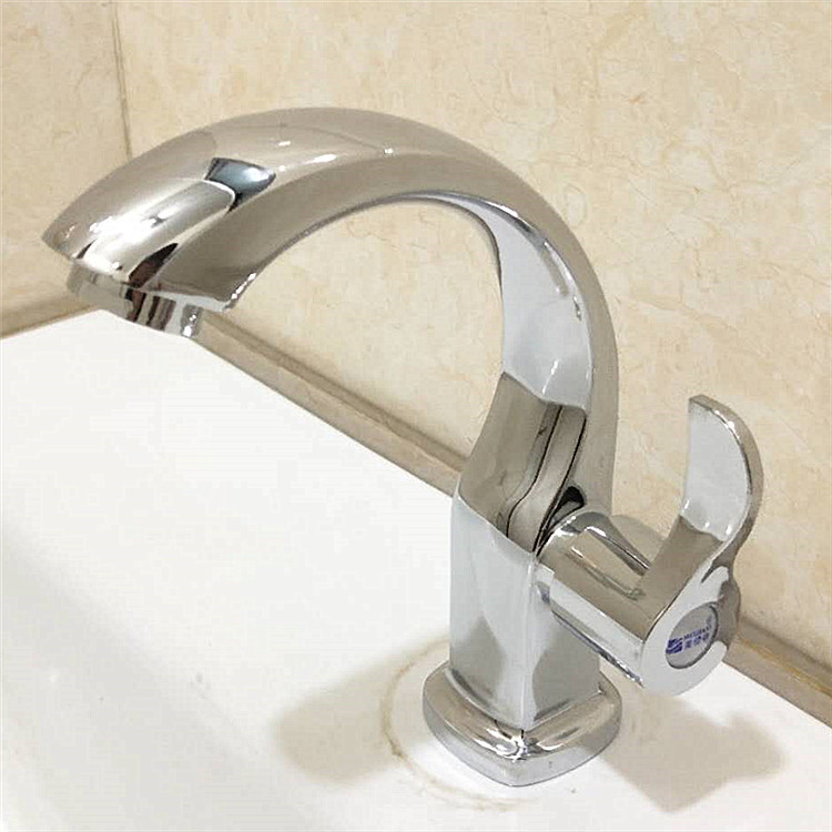 Fontanería hardware quick open single cold moon curved lavabo grifo aleación de zinc lavabo lavabo grifo venta al por mayor Application Scenario