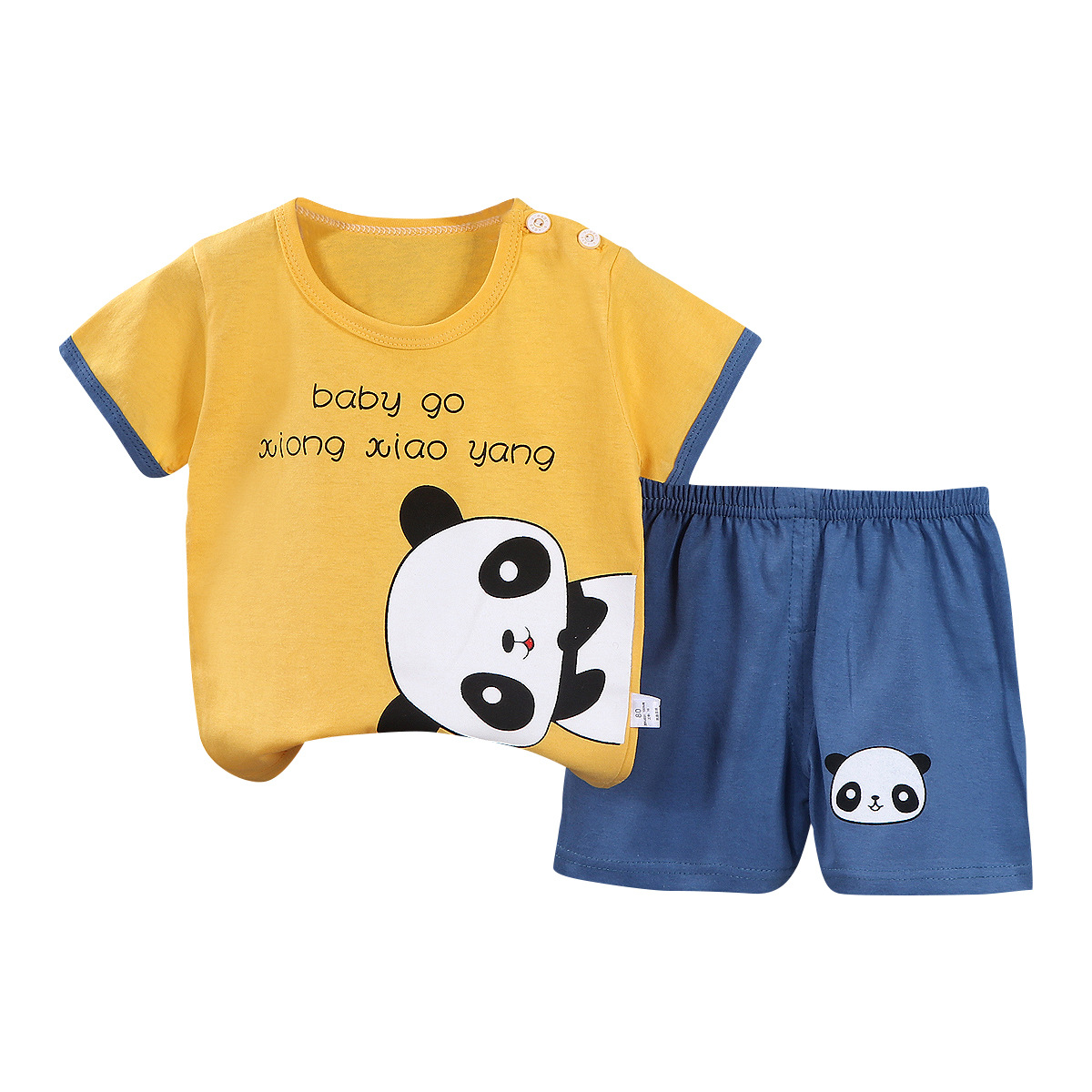 Children's short-sleeved suits, pure cotton boys' T-shirts, baby summer children's clothing, girls' shorts, baby clothes, summer clothing wholesale Item Picture