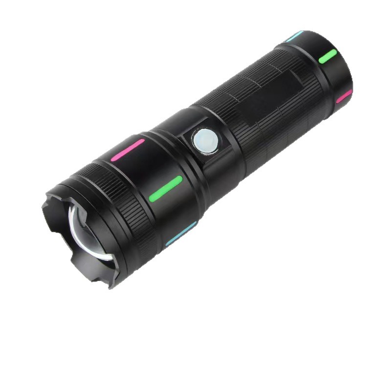 A new cross-border outdoor hand-held flashlight with extremely bright and powerful light, portable led home charging flashlight, super bright flashlight Item Picture
