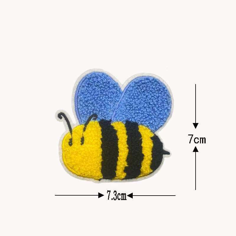 Computerized embroidery large Miffy rabbit bee towel embroidery animal patch stickers Cute animal embroidery fabric stickers Specification image