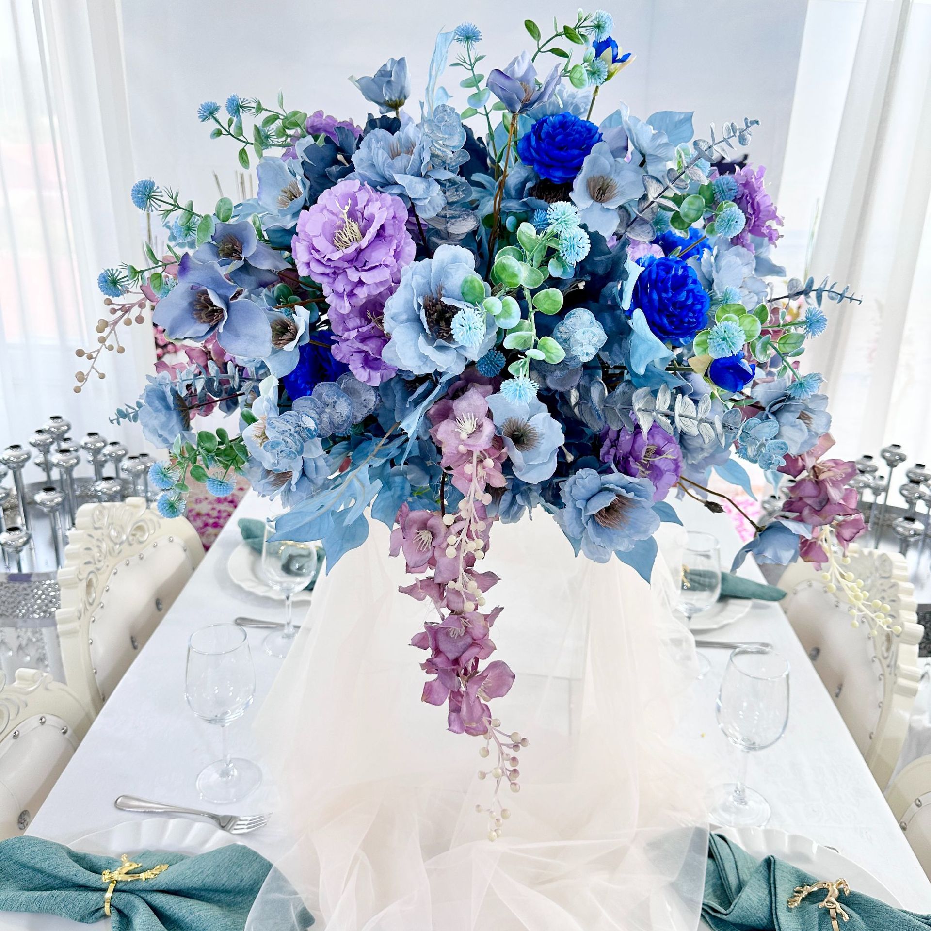 仿真花DIY发饰配件/仿真花/5朵塑膠花/假花/假花批发产品图