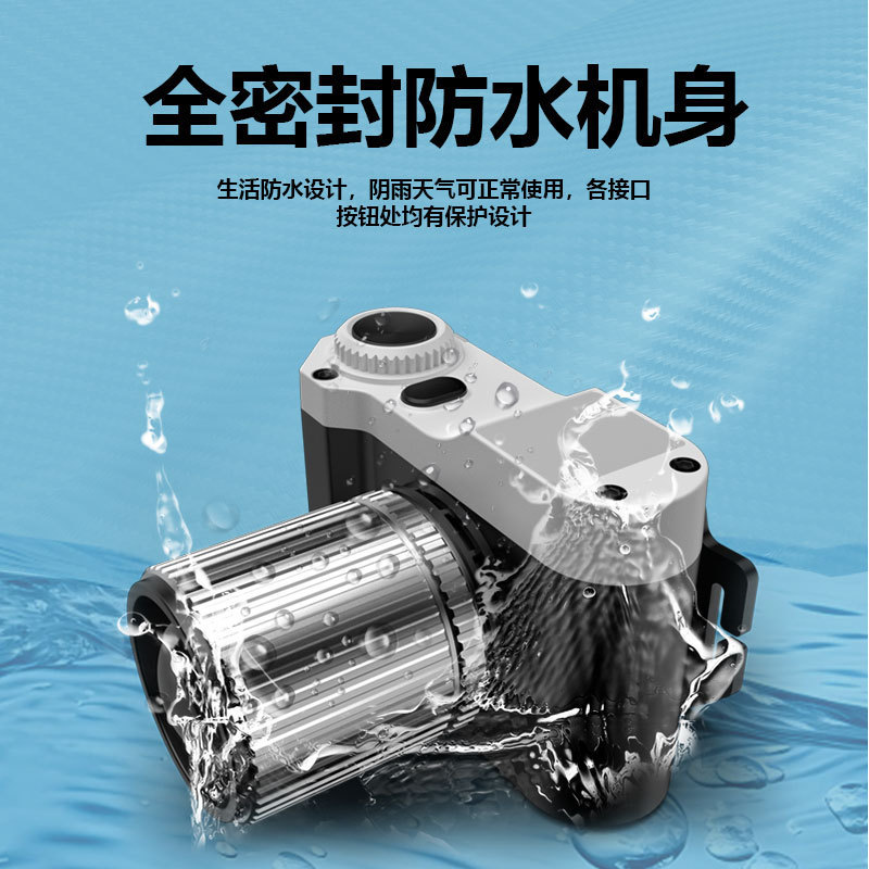 The new white laser camera headlight sensor head-mounted three-color strong headlight with rotatable zoom and outdoor waterproof function details Picture