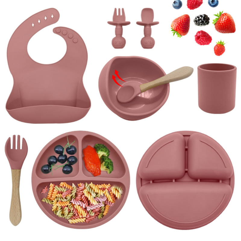 硅胶宝宝餐具套装不锈钢玩具防烫硅胶制品