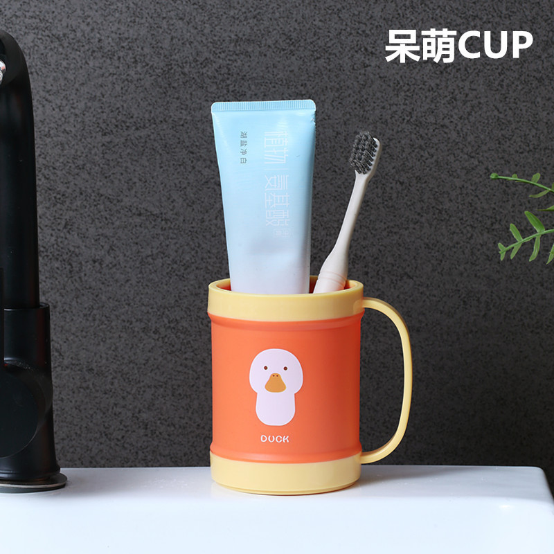 Cartoon little penguin printed thickened toothbrush cup, mouthwash cup, household children's breakfast cup, microwave-heated milk cup details Picture