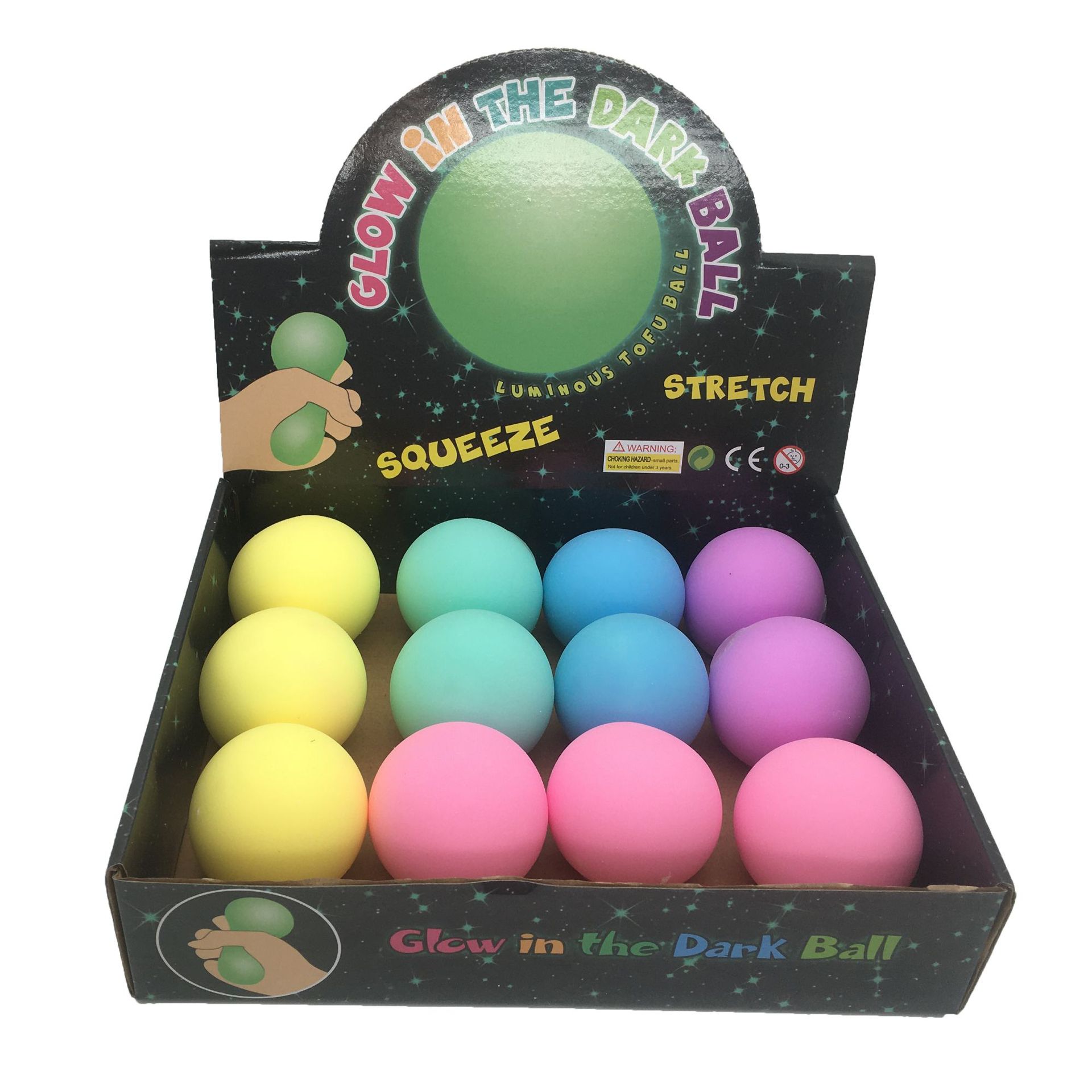 Cross-border e-commerce bestsellers: 6cm tofu balls, grass balls, flour balls, patterned balls, adult tpr, pinching fun, slow rebound Specification image