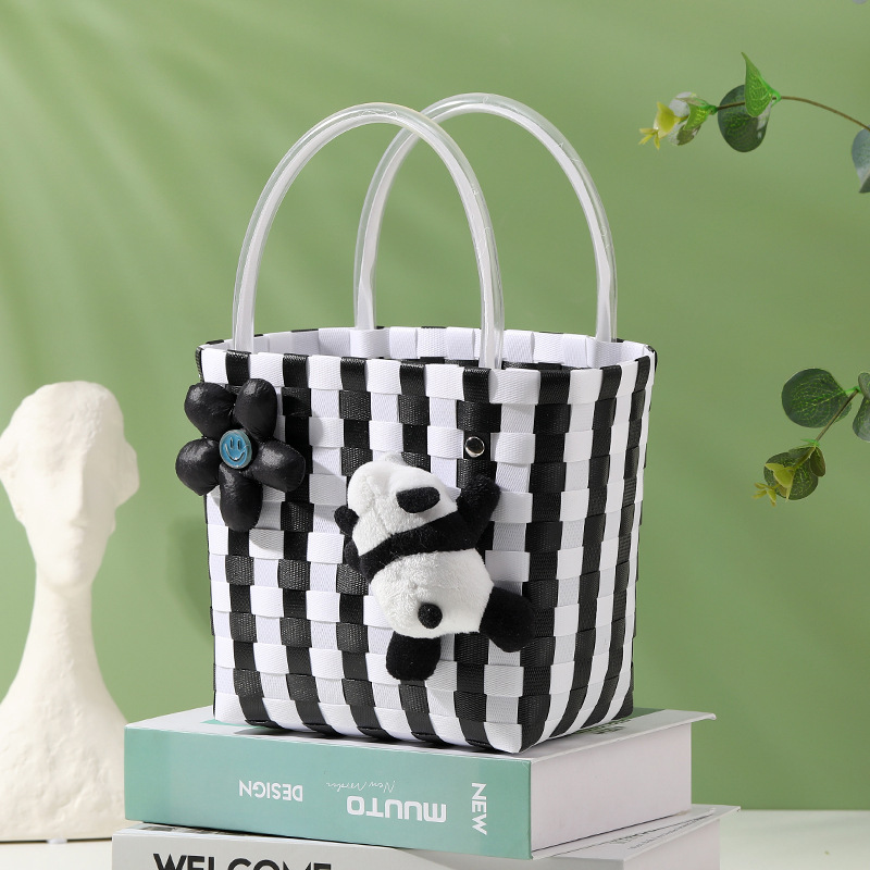 Bolsa de verano cesta de verduras bolsa 2025 nueva playa idílico viento artesanal arte tejido bolsa acabada playa pequeña Specification image