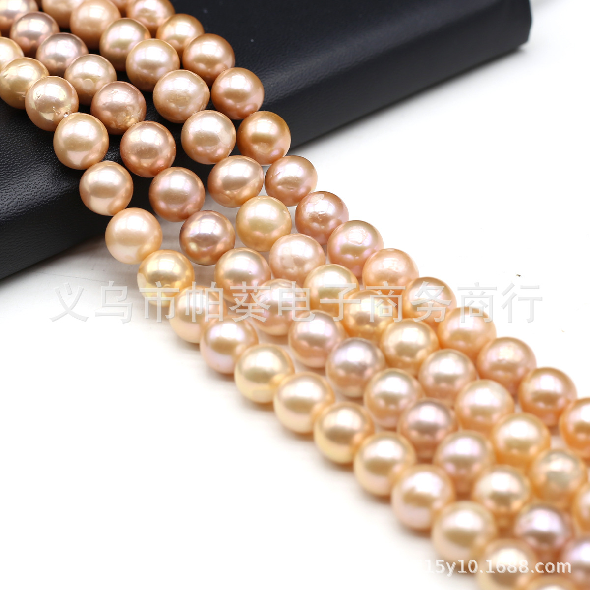 10-11mm nearly round, orange-pink Baroque round freshwater pearl semi-finished product, slightly blemished necklace beads