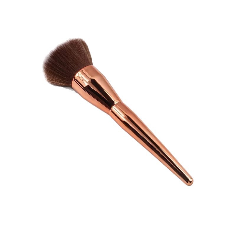 瑛秀美跨境专供大号单支散粉刷玫瑰金化妆刷超柔软毛粉刷亚马逊爆款美妆工具厂家直销白底实物图